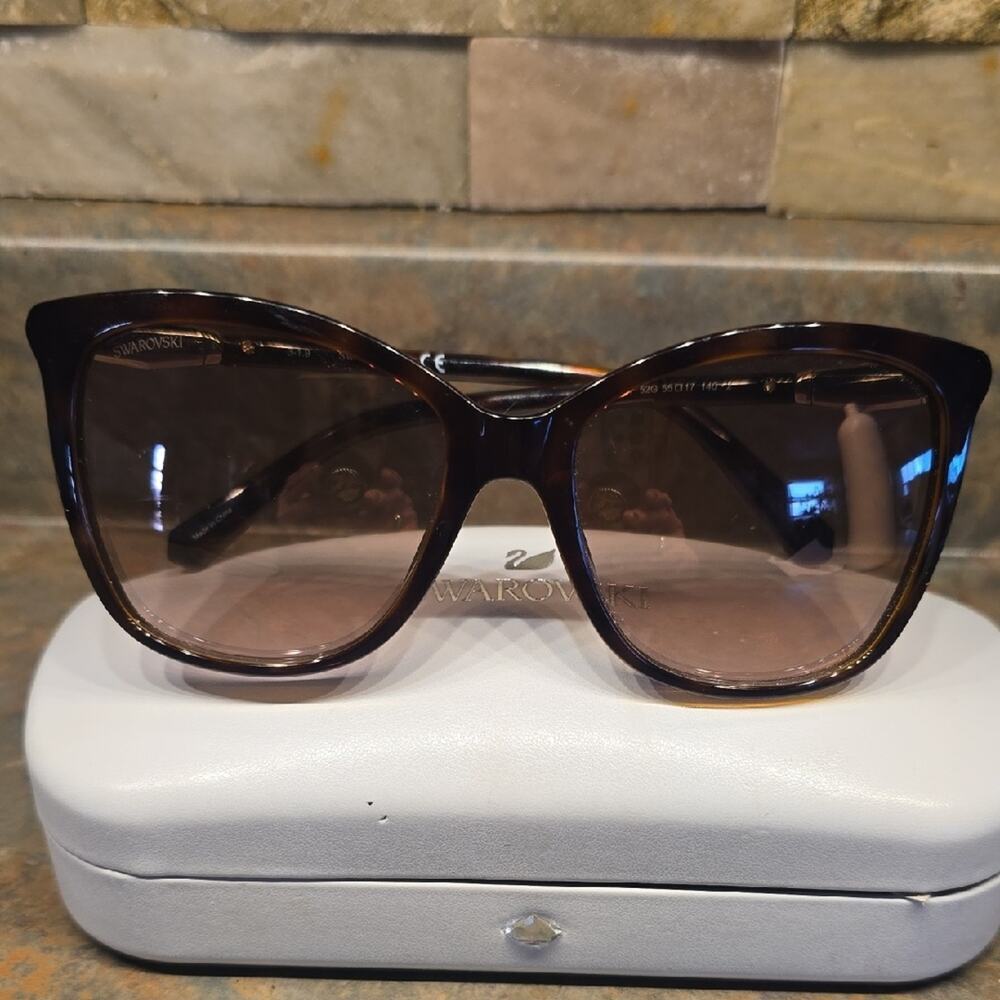 Swarovski Dark Brown Women's Sunglasses